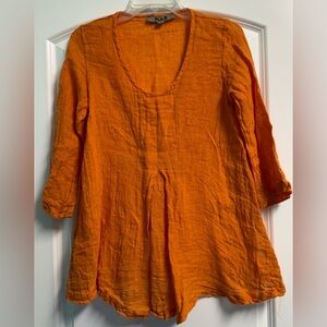 Flax Women's Vibrant Orange Tunic Sz 2-4
